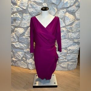 Alex evenings purple, knee length dress